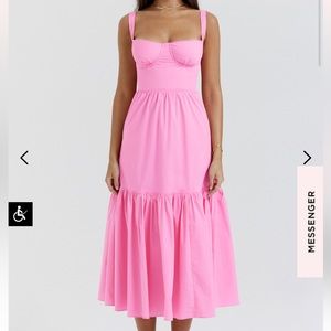 House of CB pink maxi dress